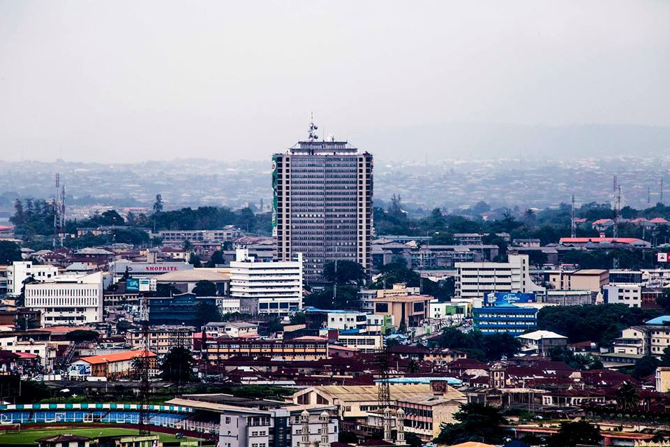 Beautiful view of cocoa house, the first tallest building in Africa