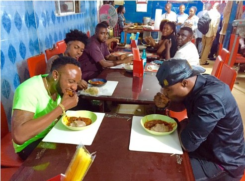 Kcee and Harrysong in one of Amala finest joint